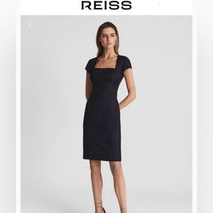REISS HAISLEY TAILORED DRESS IN BLACK Size US 10 new